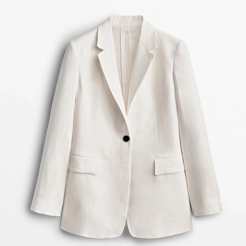 Massimo Dutti Off-White Blazer